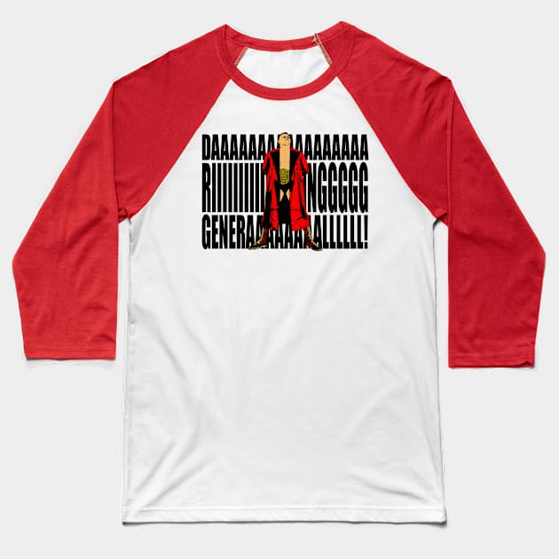 Red General (black letters) Baseball T-Shirt by BradyRain